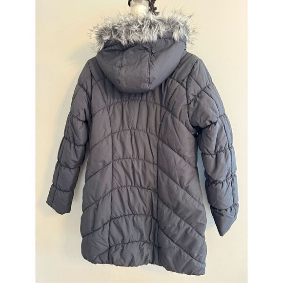 American Rag Woman's L Jacket Parka Removable Fur Trimmed Hood Gray Puffer - Picture 5 of 9